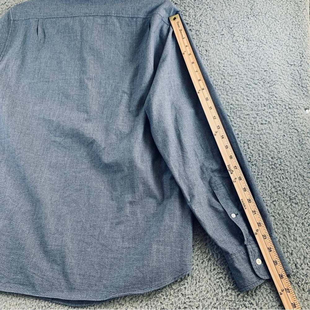 J.crew Dress Shirt Men's Long Sleeve Button Up Dark Blue Size L‎